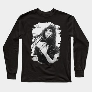 Jody watley \ Brush Art Long Sleeve T-Shirt